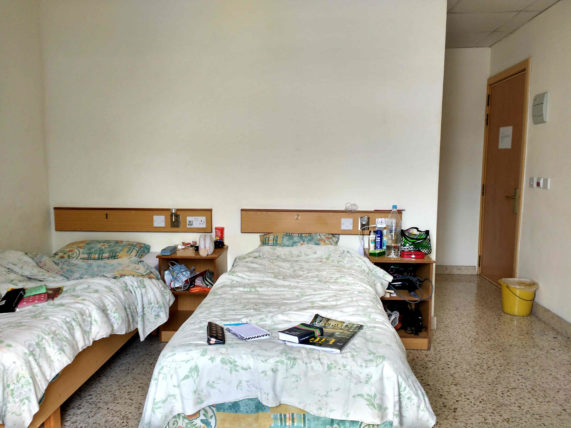 quarto da residência estudantil em malta