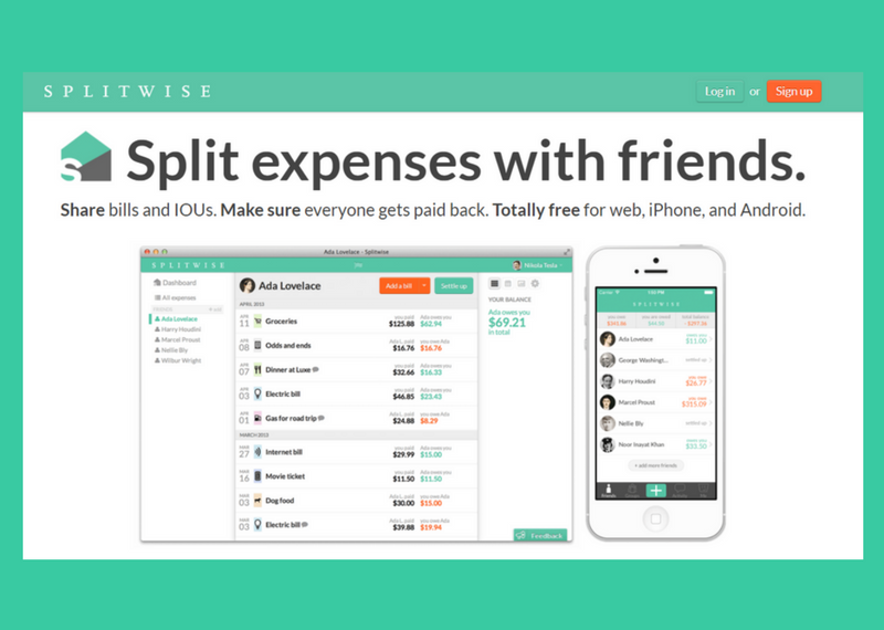 splitwise é um excelente app de organização para nômades digitais que viajam acompanhados