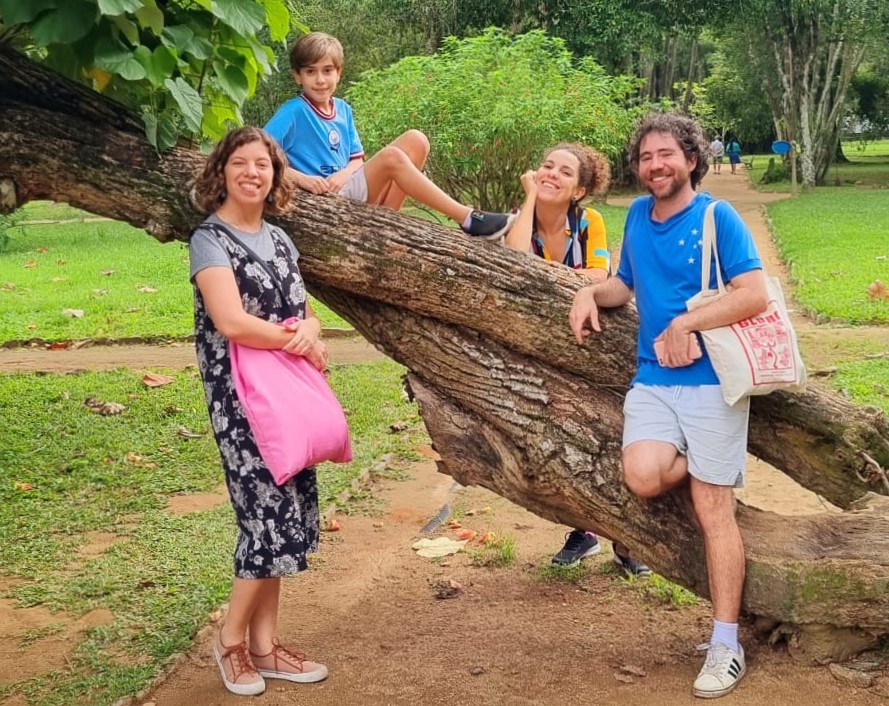 eu e família no jardim botânico