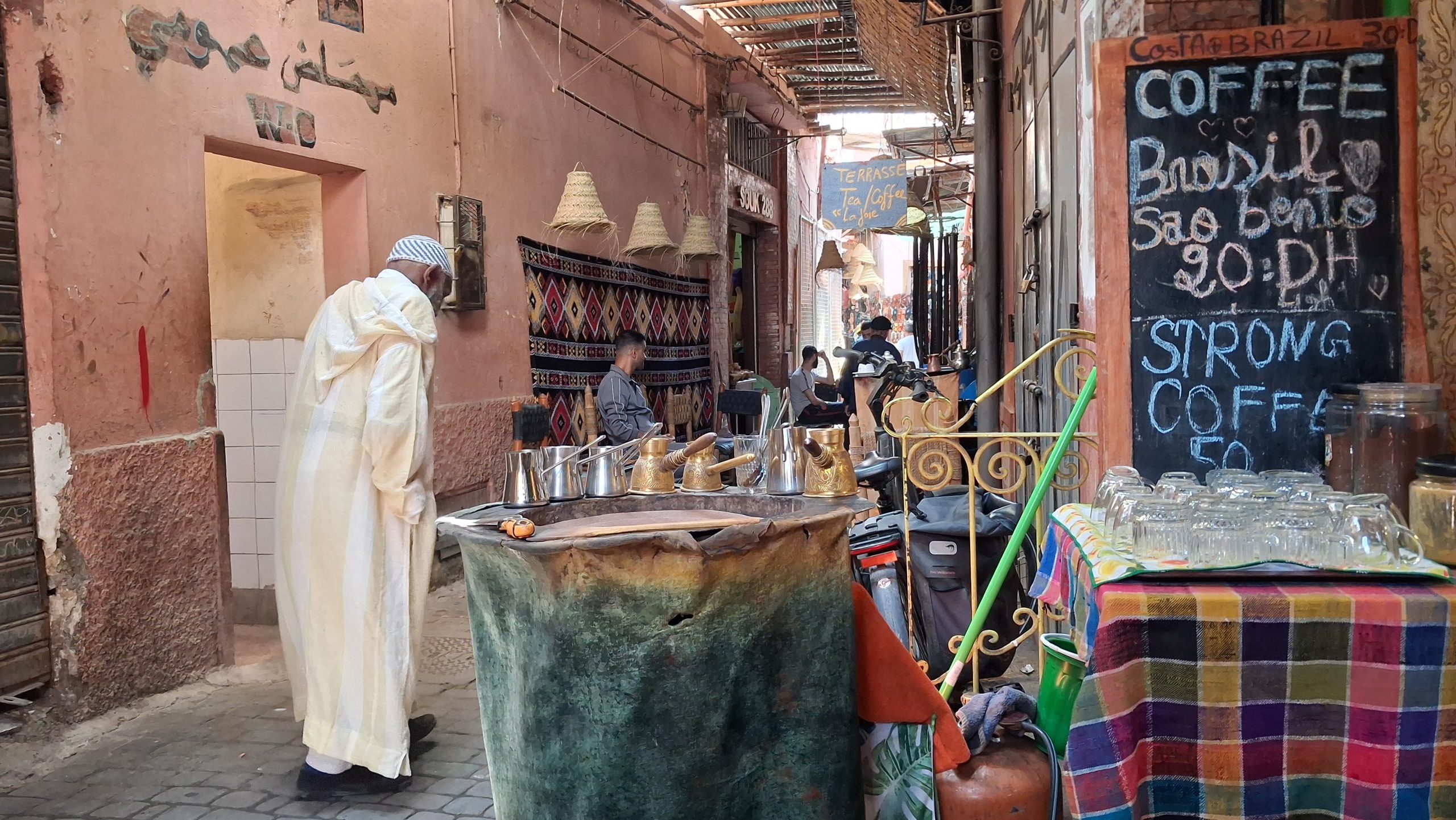 café tradicional em marrakech